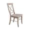 International Concepts Set of 2 X-Back Chairs with Solid Wood Seats, Washed Gray Taupe C09-613P - alternate 5